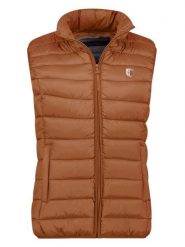 Geographical Norway Kamizelka pikowana "Vatikotal" w kolorze jasnobrązowym rozmiar: S. Brązowe kamizelki damskie Geographical Norway, s, bez wzorów, bez kaptura. Za 100.99 zł.