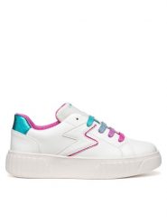 Geox Sneakersy Mikiroshi J45DVA 0BCBN C0653 S Biały. Białe buty sportowe dziewczęce Geox, bez wzorów, ze skóry, bez zapięcia. Za 139.99 zł.