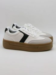 Bellucci Sneakersy w kolorze biało-szarym rozmiar: 37. Białe obuwie sportowe damskie Bellucci, bez zapięcia. Za 127.35 zł.