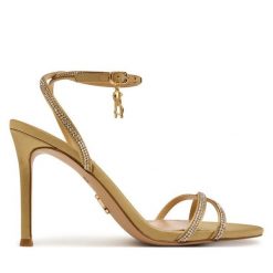 Sandały Steve Madden. Żółte sandały damskie Steve Madden, bez wzorów, bez obcasa, na szpilce, bez zapięcia. Za 519.99 zł.