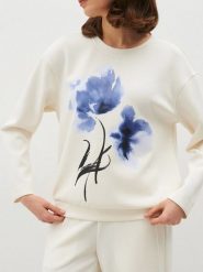 EDITION Bluza w kolorze kremowym rozmiar: 46. Brązowe bluzy damskie EDITION, bez wzorów, bez kaptura. Za 175.67 zł.