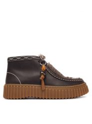 Clarks Trzewiki Torhill Moss 26327772 Brązowy. Brązowe botki damskie Clarks, ze skóry, bez obcasa, na płaskiej podeszwie, bez zapięcia. Za 519.99 zł.
