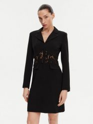 Morgan Sukienka koktajlowa 241-RCORSE Czarny Slim Fit. Czarne sukienki damskie Morgan, bez wzorów, z syntetyku, wizytowe, bez ramiączek. Za 299.99 zł.