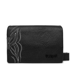Torebka Desigual. Czarne listonoszki damskie Desigual, bez wzorów, bez dodatków. Za 179.99 zł.