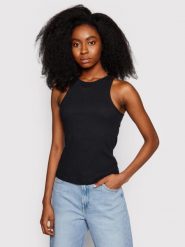LEE RIBBED TANK DAMSKA BLUZKA NA RAMIĄCZKA BLACK L44QPJ0 112109957. Czarne bluzki damskie Lee, l, bez wzorów, bez kołnierzyka, bez ramiączek. Za 99.99 zł.