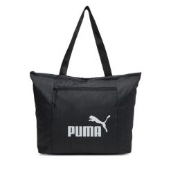 Torebka Puma. Czarne shopper bag Puma, bez wzorów, bez dodatków. Za 109.99 zł.