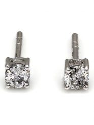 Vittoria Jewels Złote kolczyki-wkrętki z diamentami rozmiar: onesize. Szare kolczyki damskie Vittoria Jewels, z diamentem, złote. Za 1,478.99 zł.