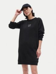 Gap Sukienka codzienna 729748-01 Czarny Regular Fit. Czarne sukienki damskie GAP, bez wzorów, z bawełny, bez ramiączek. Za 159.99 zł.