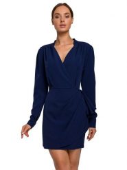 Made of emotion Sukienka w kolorze granatowym rozmiar: S. Niebieskie sukienki damskie Made Of Emotion, bez wzorów, bez ramiączek. Za 52.92 zł.