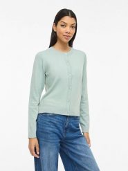 Vila Kardigan "Vimalu" w kolorze zielonym rozmiar: XL. Zielone kardigany damskie Vila, s, bez wzorów, z materiału. Za 74.99 zł.