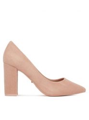 DeeZee Czółenka DZ0010 LIGHT PINK SU Różowy. Czerwone czółenka damskie DeeZee, bez wzorów, z materiału, bez obcasa. Za 129.99 zł.