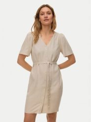 Vero Moda Sukienka letnia Mymilo 10340466 Beżowy Regular Fit. Brązowe sukienki damskie Vero Moda, bez wzorów, z wiskozy, bez ramiączek. Za 199.99 zł.