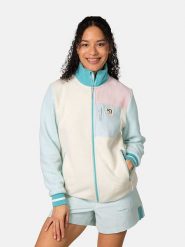 KARI TRAA Kurtka polarowa "Rothe" w kolorze beżowo-turkusowym rozmiar: S. Brązowe kurtki damskie Kari Traa, s, bez wzorów, z polaru, bez kaptura. Za 260.96 zł.