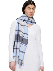 Triumph Szal w kolorze błękitno-granatowym rozmiar: 36-42. Niebieskie szaliki damskie Triumph, bez wzorów, z materiału. Za 91.34 zł.