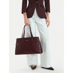 Torebka GINO ROSSI. Czerwone shopper bag Gino Rossi, bez dodatków. Za 279.99 zł.