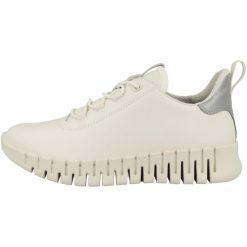 Buty do chodzenia damskie Ecco Gruuv. Białe obuwie sportowe damskie ECCO, z materiału, bez zapięcia, trekkingowe. W wyprzedaży za 589.00 zł.