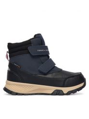Tommy Hilfiger Śniegowce Velcro Bootie T1X5-34134-1592 S Czarny. Czarne buty zimowe chłopięce Tommy Hilfiger, ze skóry, bez zapięcia. Za 409.99 zł.