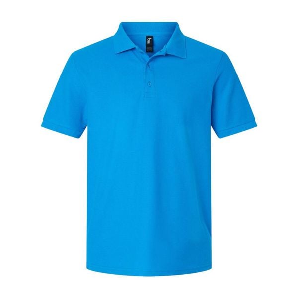 Koszulka Polo Dla Dorosłych Unisex Hammer Piqué. Niebieskie bluzki damskie GILDAN, xl, bez wzorów, bez kołnierzyka, bez ramiączek. Za 110.99 zł.