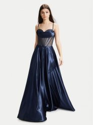 Hey Kyla Sukienka wieczorowa 5AG019HK Granatowy Slim Fit. Niebieskie sukienki damskie Hey Kyla, bez wzorów, z syntetyku, wizytowe, bez ramiączek. Za 529.99 zł.