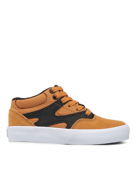 DC Shoes Sneakersy Kalis Vulc Mid ADBS300367 Żółty. Żółte buty sportowe chłopięce DC Shoes, ze skóry, bez zapięcia. Za 139.99 zł.