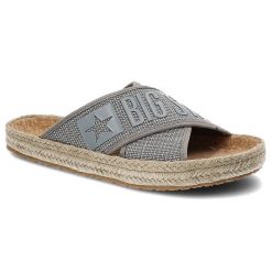 Szare Klapki Big Star Modne Buty Na Lato. Szare klapki damskie Big Star, bez wzorów, ze skóry ekologicznej, bez obcasa, bez zapięcia. Za 109.00 zł.