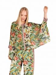 Gisela Tunika w kolorze zielonym rozmiar: XL. Zielone tuniki damskie gisela, xl, bez wzorów, bez kołnierzyka, bez ramiączek. Za 59.95 zł.