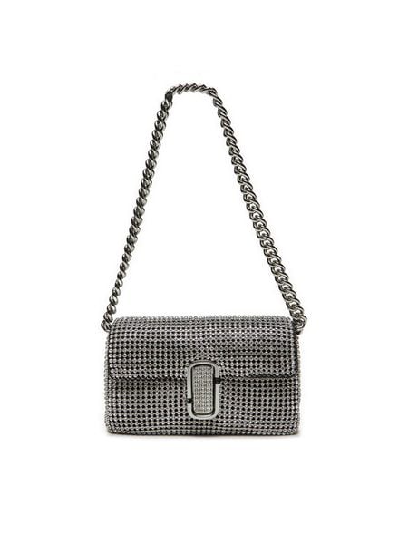 Marc Jacobs Torebka The Rhinestone J Marc Mini Shoulder Bag H912M06RE22 Srebrny. Szare torebki wieczorowe damskie Marc Jacobs, bez wzorów, z syntetyku, bez dodatków. Za 2,599.00 zł.