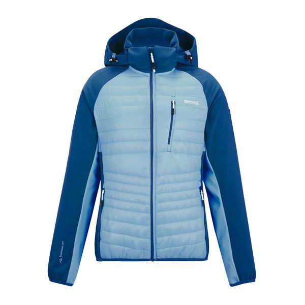 Damska Pro Hybrid Quiltowana Kurtka. Niebieskie kurtki damskie Regatta, bez wzorów, z poliamidu, z kapturem. Za 223.99 zł.