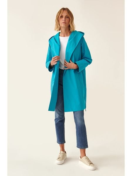 TATUUM Płaszcz przejściowy w kolorze turkusowym rozmiar: 44. Niebieskie płaszcze damskie TATUUM, bez wzorów, bez kaptura. Za 261.67 zł.