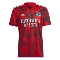 Koszulka piłkarska ADIDAS OL 22/23 wyjazdowa. Bluzki damskie Adidas, m, bez wzorów, z materiału, bez kołnierzyka, bez ramiączek. Za 439.99 zł.