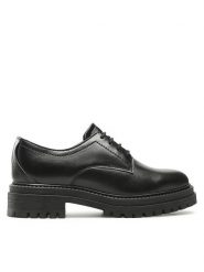 Geox Oxfordy D Iridea M D26HRM 00043 C9999 Czarny. Czarne półbuty damskie Geox, bez wzorów, ze skóry, bez obcasa, bez zapięcia. Za 289.99 zł.
