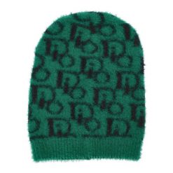 Zielona Elegancka Czapka Alpaka Damska Armodo. Zielone czapki damskie Armodo, bez wzorów, z materiału. Za 49.99 zł.