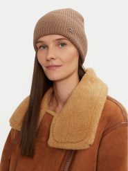 Calvin Klein Czapka Chunky K60K612873 Beżowy. Brązowe czapki damskie Calvin Klein, na zimę, bez wzorów, z materiału. Za 239.99 zł.