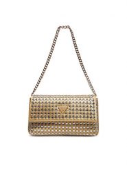 Guess Torebka HWIG9350700 Złoty. Żółte listonoszki damskie Guess, z aplikacjami, z materiału, bez dodatków. Za 399.99 zł.