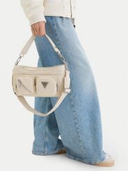 Guess Jeans Torebka CWBEO-GUESS-B-007-09 Écru. Białe torebki klasyczne damskie Guess Jeans, z jeansu, bez dodatków. Za 259.99 zł.