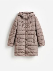 Pikowana kurtka - brązowy. Brązowe kurtki damskie Reserved, l, bez wzorów, z tkaniny, bez kaptura. Za 159.99 zł.