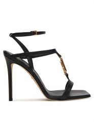 Elisabetta Franchi Sandały SA07B61E2 Czarny. Czarne sandały damskie Elisabetta Franchi, bez wzorów, ze skóry, bez obcasa, na szpilce, bez zapięcia. Za 3,369.00 zł.