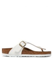 Birkenstock Japonki Gizeh Bs 1005300 Biały. Białe klapki damskie Birkenstock, bez wzorów, ze skóry, bez obcasa, bez zapięcia. Za 449.99 zł.