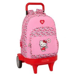 Torba szkolna z kółkami HELLO KITTY Poliester 300D. Czerwone akcesoria do wózków Hello Kitty. Za 338.45 zł.