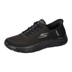Buty do chodzenia damskie Skechers 124836BBK. Czarne obuwie sportowe damskie Skechers, z materiału, bez zapięcia, trekkingowe. Za 329.99 zł.