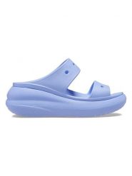 Crocs Klapki "Classic Crush" w kolorze niebieskim rozmiar: 41/42. Niebieskie klapki damskie Crocs, bez wzorów, z otwartym noskiem, bez obcasa, na platformie, bez zapięcia. Za 152.99 zł.