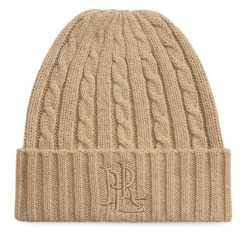 Czapka LAUREN RALPH LAUREN. Brązowe czapki damskie Lauren Ralph Lauren, na zimę, bez wzorów. Za 329.99 zł.