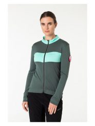 Super.natural Koszulka kolarska "Grava" w kolorze zielonym rozmiar: XS. Zielone koszulki damskie super.natural, xs, bez wzorów, z materiału, bez kołnierzyka, bez ramiączek. Za 260.99 zł.