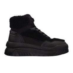 Buty Lee Cooper LCJ-24-47-3145LA czarne. Czarne śniegowce damskie z polaru. Za 285.68 zł.