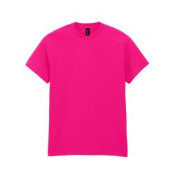 Ciężka Bawełniana Koszulka Unisex Dla Dorosłych. Czerwone bluzki damskie GILDAN, xl, bez wzorów, z bawełny, sportowe, bez kołnierzyka, bez ramiączek. Za 37.99 zł.