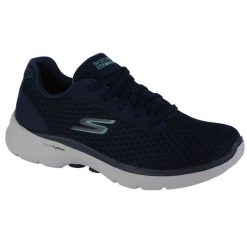 Buty sportowe Sneakersy damskie, Skechers Go Walk 6 - Iconic Vision. Niebieskie obuwie sportowe casual damskie Skechers, bez zapięcia. Za 309.99 zł.