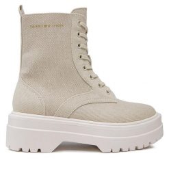 Trapery Tommy Hilfiger. Brązowe trapery damskie Tommy Hilfiger, bez zapięcia. Za 449.99 zł.