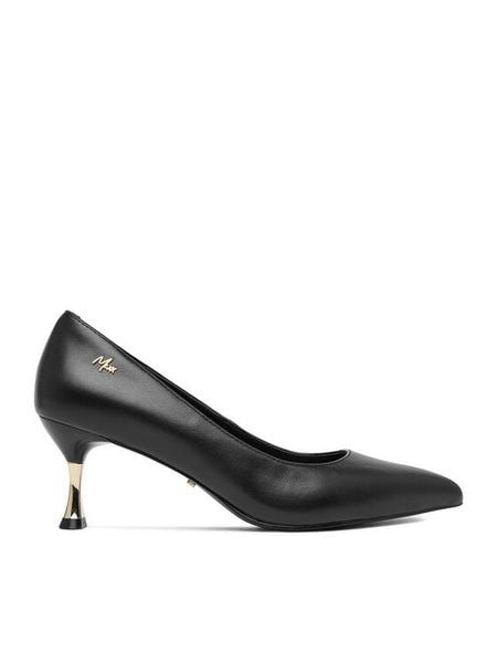 MEXX Czółenka EO-CD25-191-1 Czarny. Czarne czółenka damskie Mexx, bez wzorów, ze skóry, bez obcasa. Za 220.99 zł.