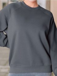 Bluza w stylu basic - szary. Szare bluzy damskie Sinsay, l, bez wzorów, bez kaptura. W wyprzedaży za 14.99 zł.