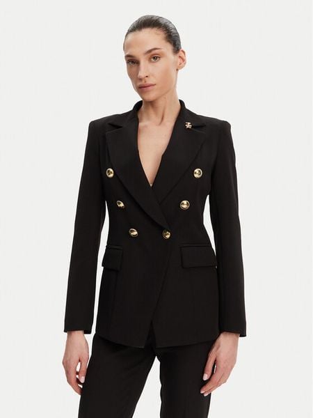 Maryley Marynarka 25EB139/43NE Czarny Regular Fit. Czarne marynarki i żakiety damskie Maryley, xl, bez wzorów, z syntetyku. Za 299.99 zł.